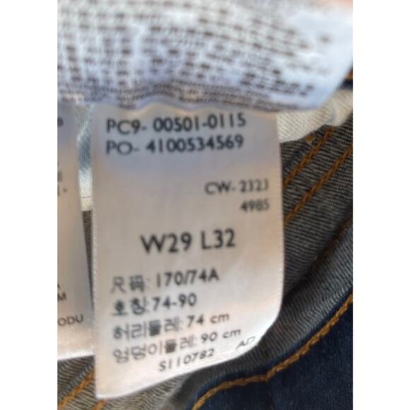 Levi’s 501 Original Fit Men’s Jeans 29x32 Dark Wash Button Fly Straight Leg 100% - Picture 6 of 10